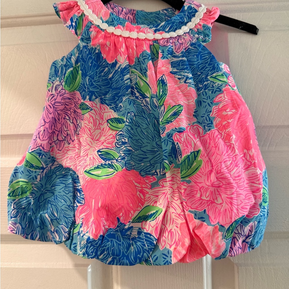 Lilly Pulitzer Pink and Blue Baby Dress